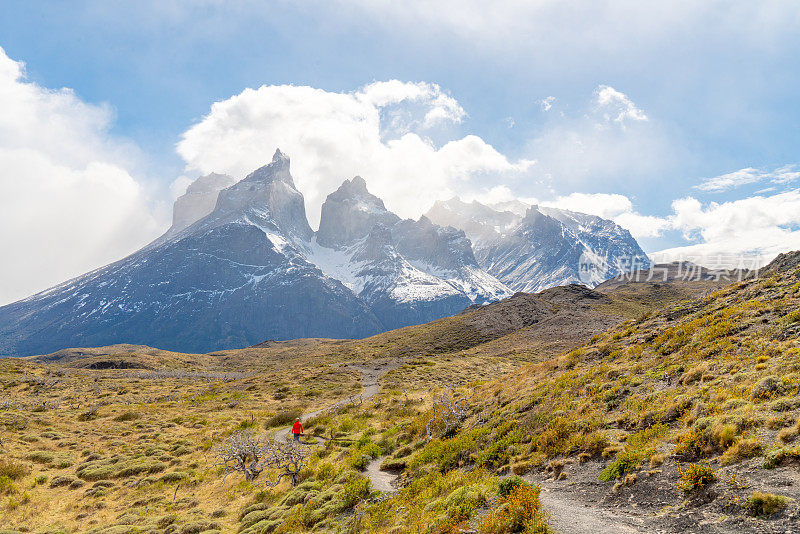 智利Torres del Paine国家公园的徒步旅行路线